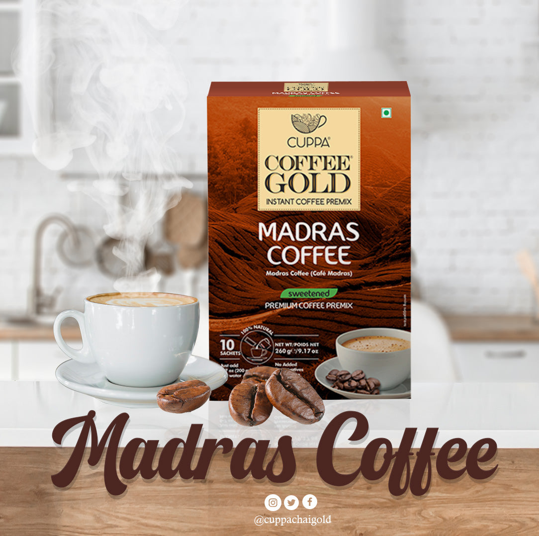 Chai Gold Instant Madras Coffee Sweetened (10 Count)