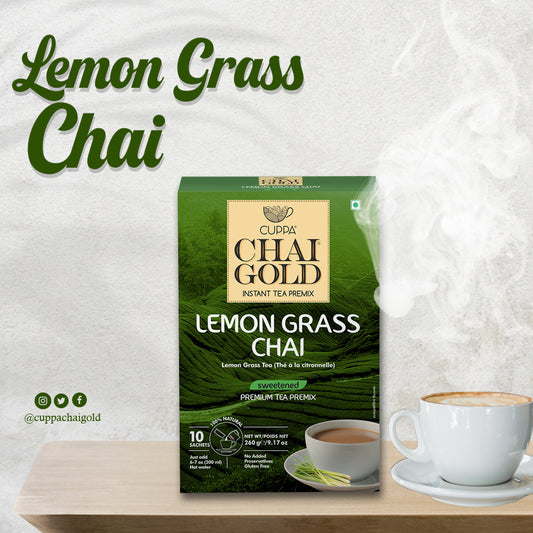Chai Gold Instant Lemon Grass Chai Sweetened (10 Count)