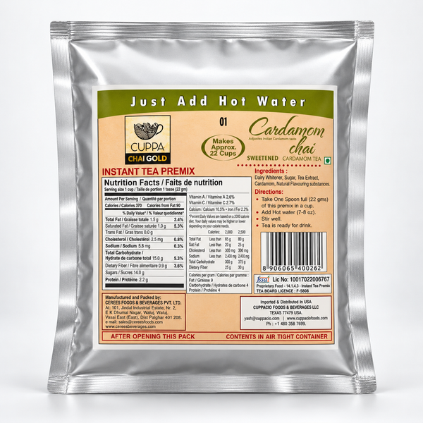 Chai Gold Instant Cardamom Chai Sweetened 500g