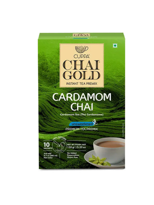 Chai Gold Instant Cardamom Chai Unsweetened (10 Count)