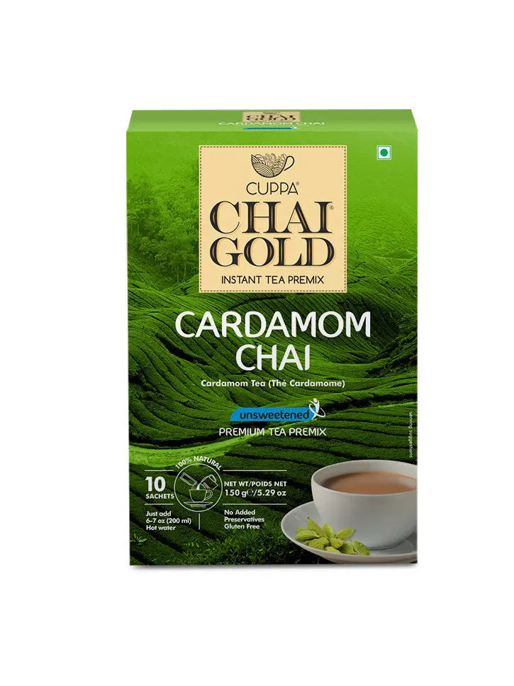 Chai Gold Instant Cardamom Chai Unsweetened (10 Count)