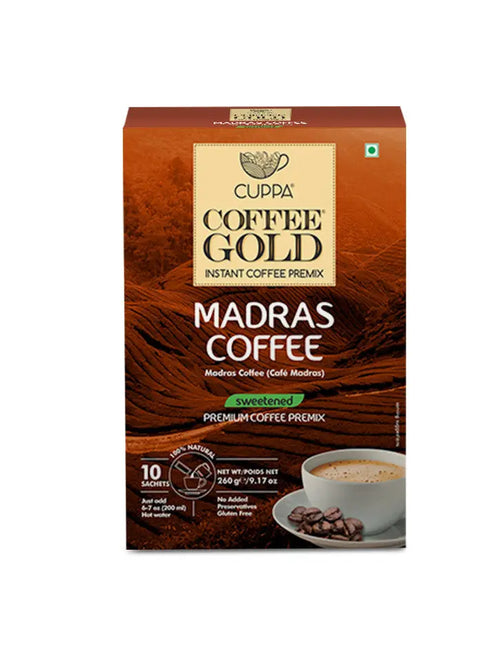 Chai Gold Instant Madras Filter Coffee Sweetened (10 Count)