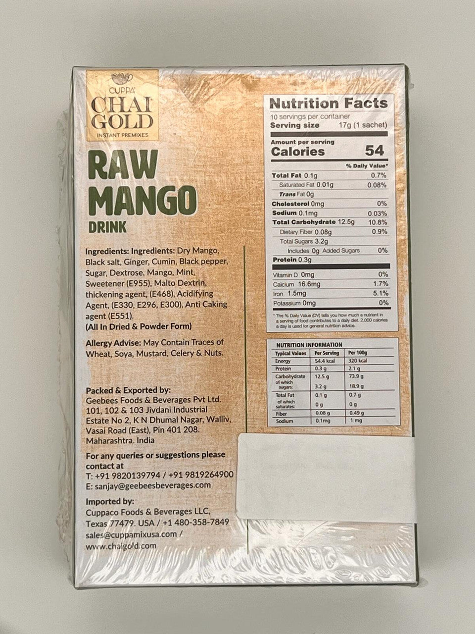 Chai Gold Instant Raw Mango - Chai Gold