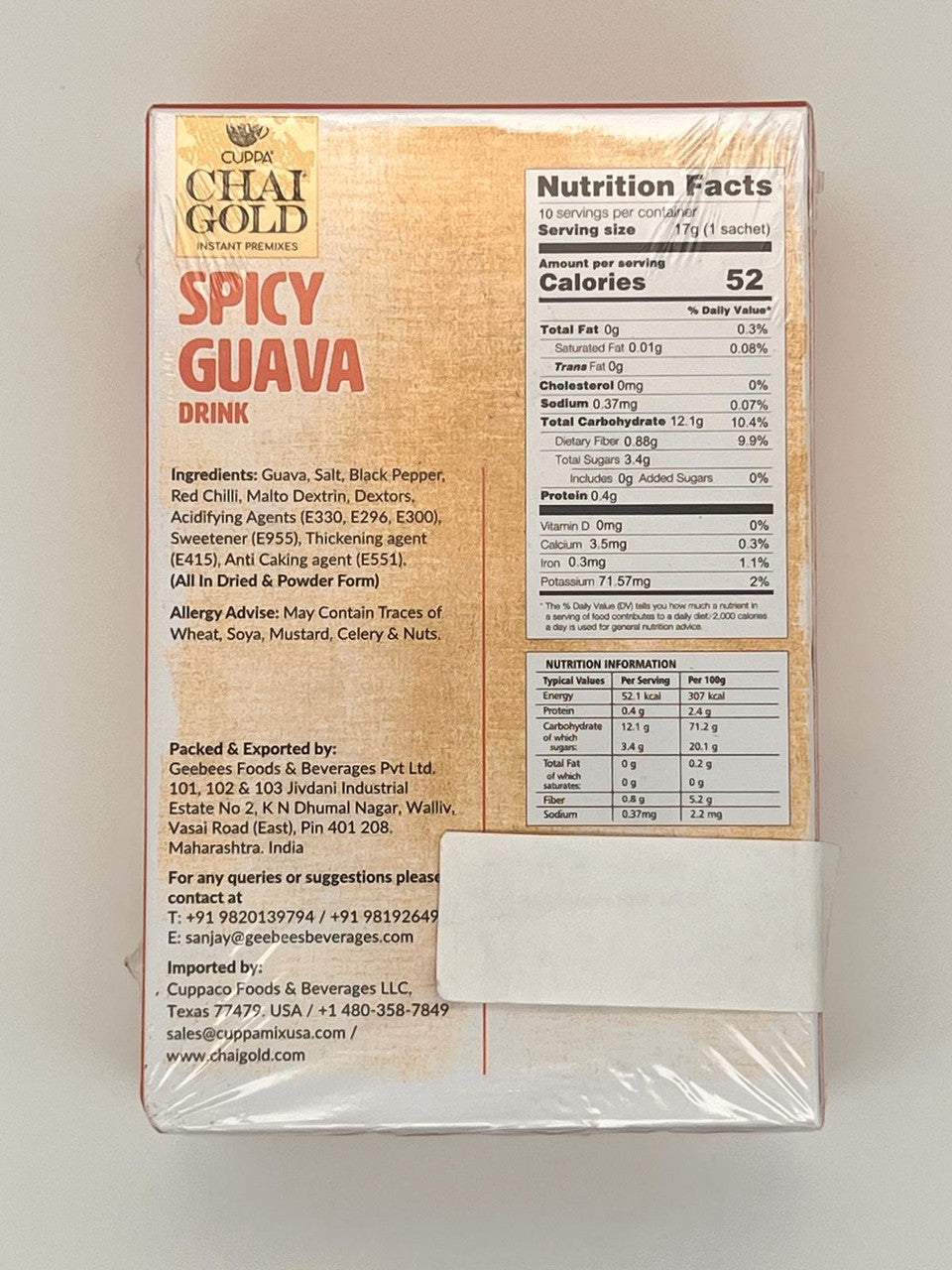 Chai Gold Instant Spicy Guava - Chai Gold