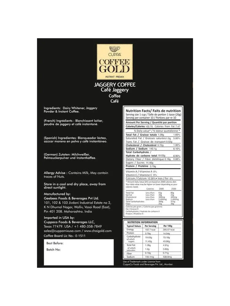 Chai Gold Madras Filter Coffee with Jaggery - Chai Gold