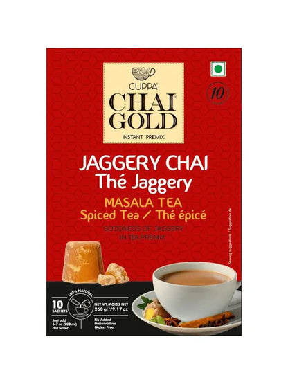Chai Gold Masala Chai with Jaggery (10 Count) - Chai Gold