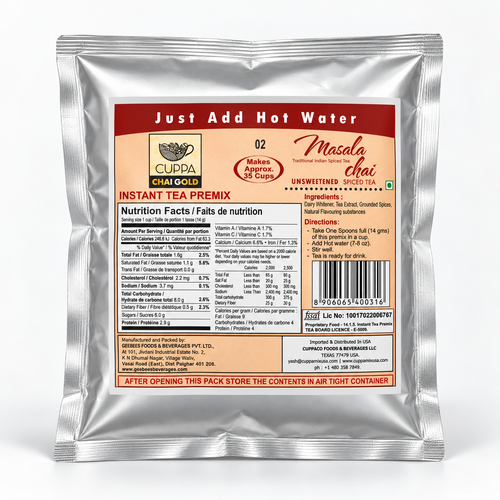 Chai Gold Instant Masala Chai Unsweetened 500g
