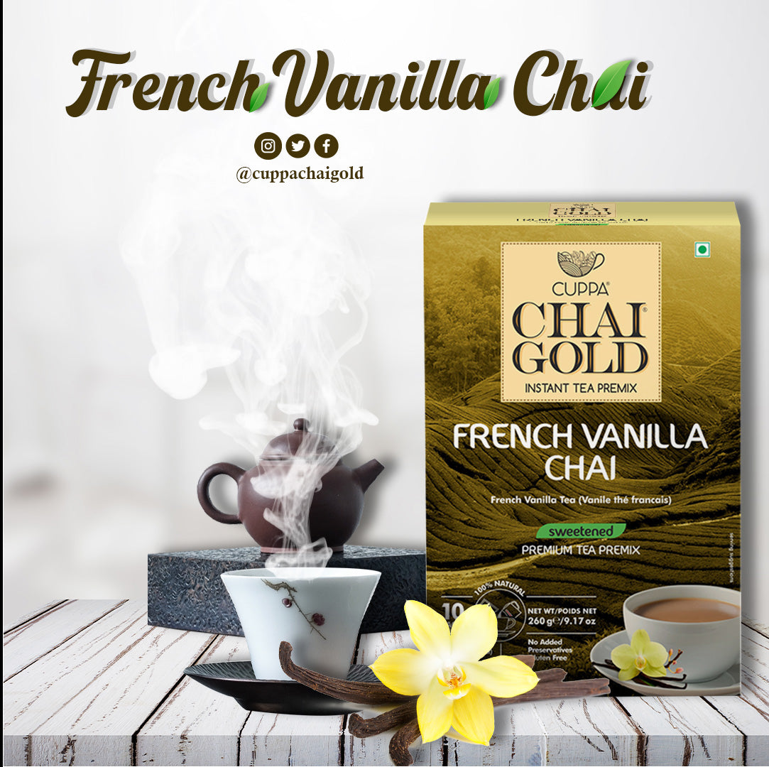 Chai Gold Instant French Vanilla Chai Sweetened (10 Count)