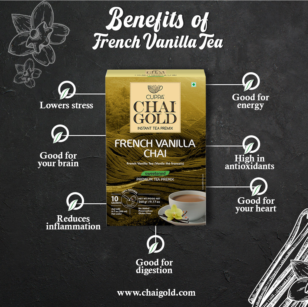 Chai Gold Instant French Vanilla Chai Sweetened (10 Count)